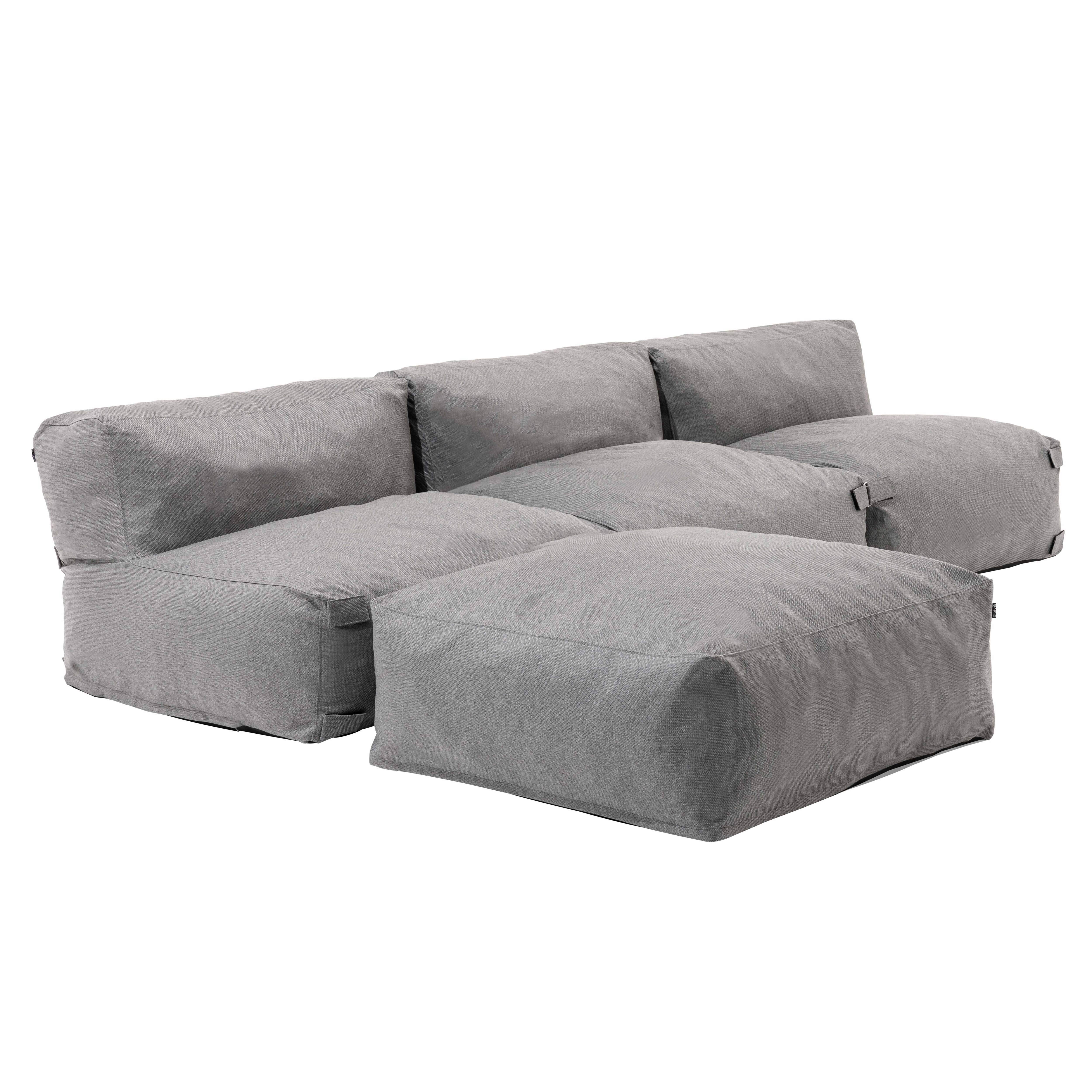 Oviala - Canapé de jardin modulable 4 places gris Mixi - Oviala - Imagen 2