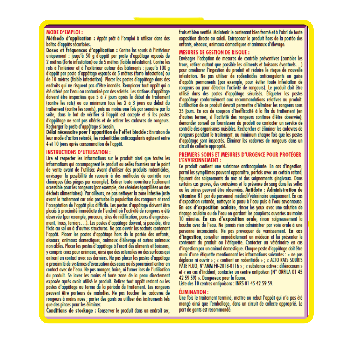 Acto - ACTO RATS-SOURIS Anti-roedores Pasta cebo FLUO - 150grs - Imagen 3