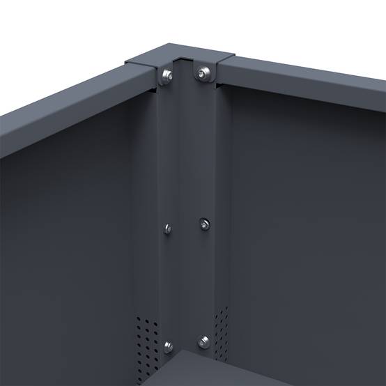 Couleurs du monde - Armoire grand format gris avec jardinière intégrée – grand rangement extérieur décoratif - Image 10