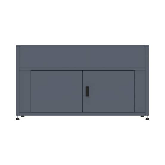 Couleurs du monde - Armoire grand format gris avec jardinière intégrée – grand rangement extérieur décoratif - Image 2
