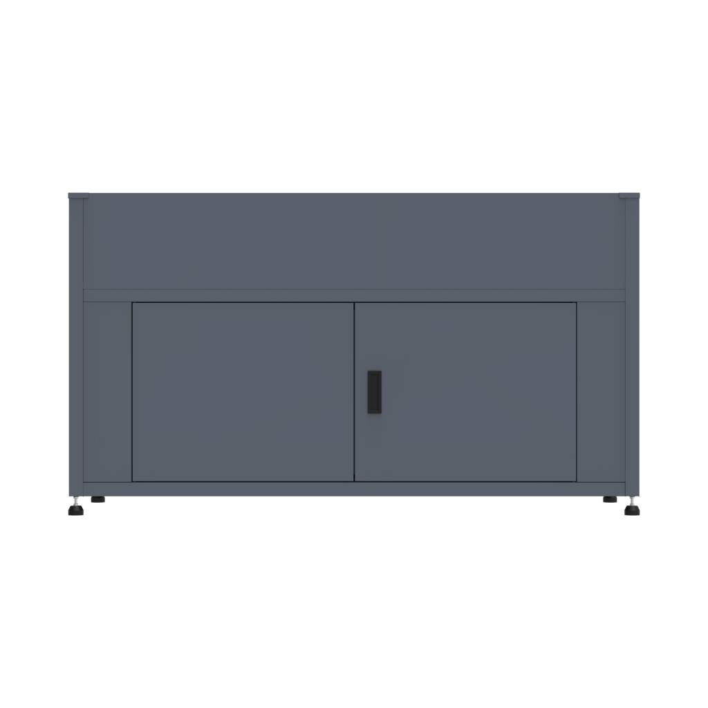 Couleurs du monde - Armoire grand format gris avec jardinière intégrée – grand rangement extérieur décoratif - Image 2
