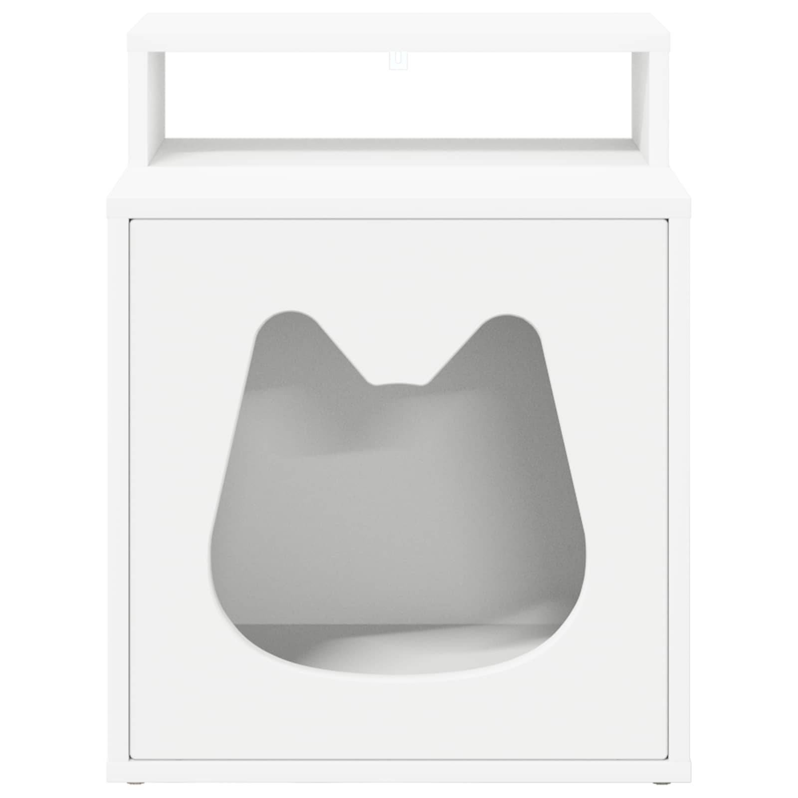 Vidaxl - Maison pour chat Blanc 42,5 x 40 x 53,5 cm Bois d'ingénierie vidaXL 8000689 - Image 6