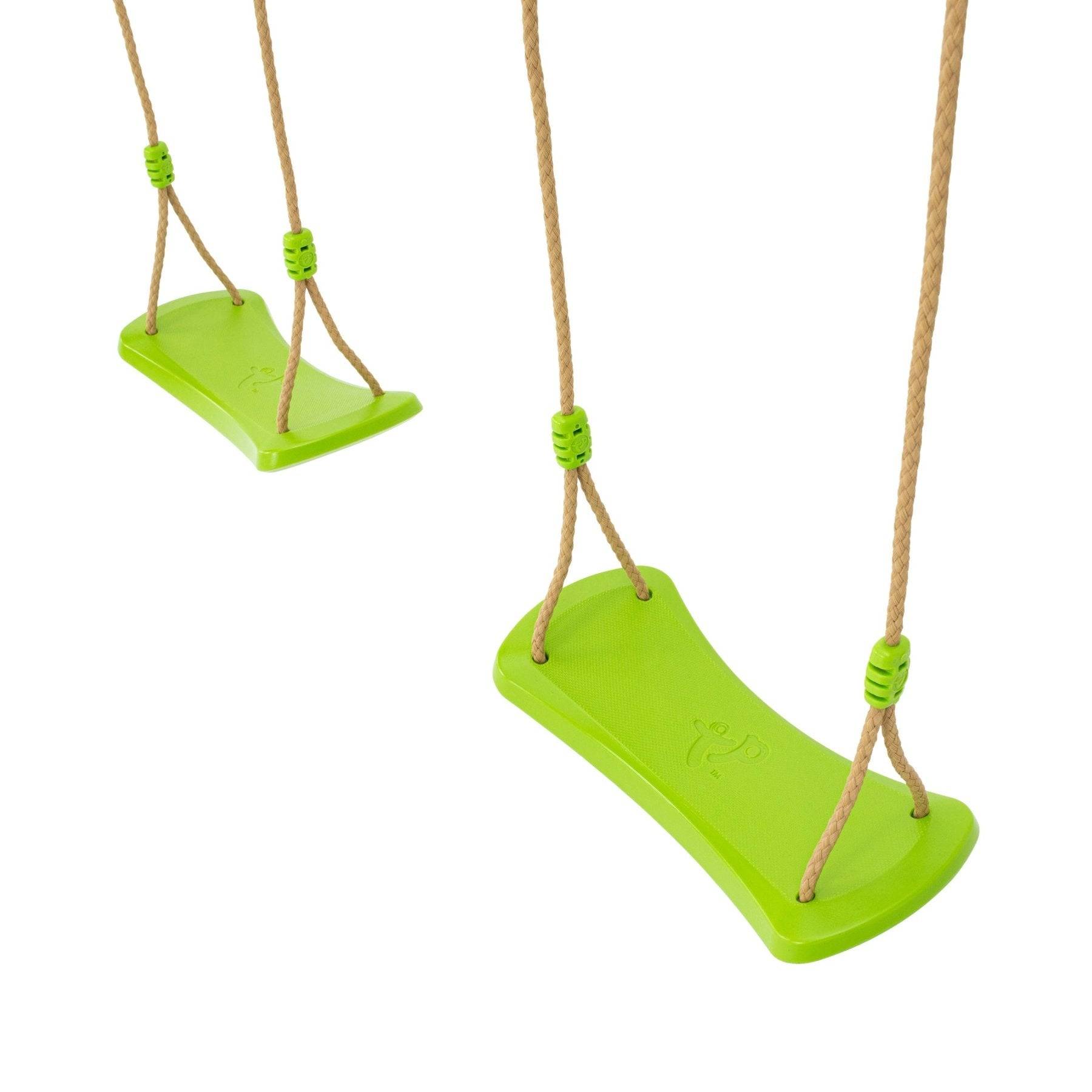 Tp Toys - Portique GINESTE 2 balançoires - échelle corde - kit d'ancrage - bois FSC® h209 cm - Imagen 6
