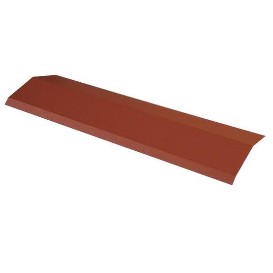 Faîtière 920 mm pour panneau tuile facile en acier galvanisé laqué mat - Coloris - Brun rouge mat, Longueur - 920 mm - Image 1