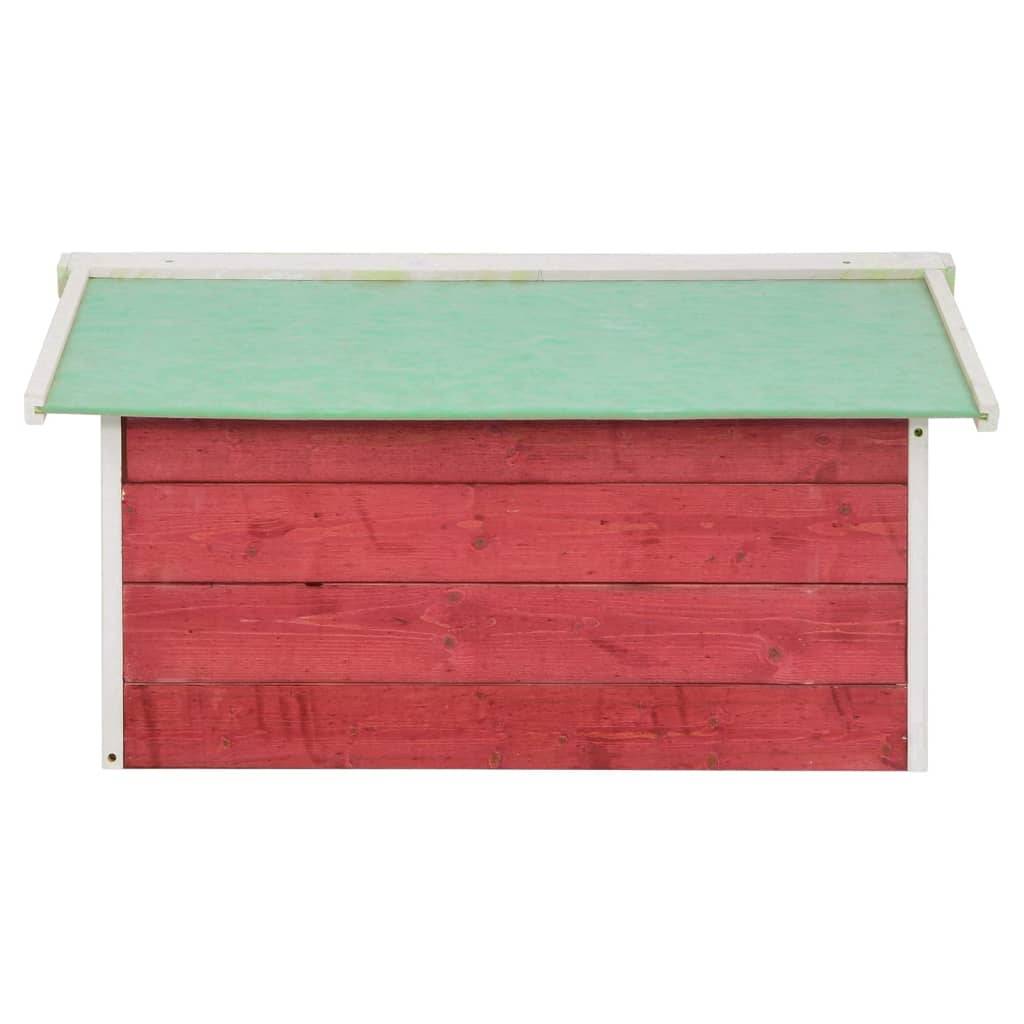 PANGIVO - Garage de tondeuse à gazon bois de sapin rouge et blanc 87 x 72 x 50 cm - PANGIVO - Image 6