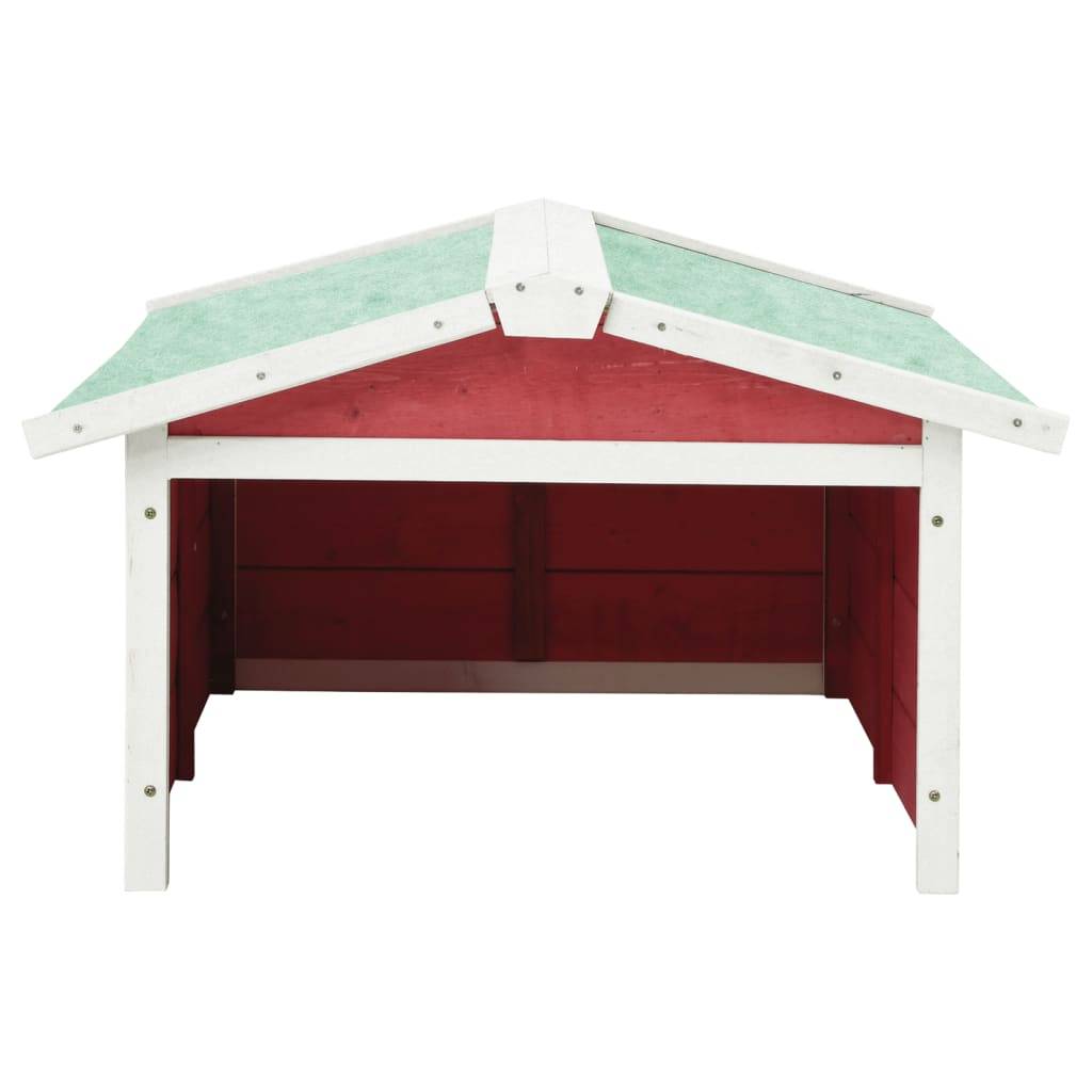 PANGIVO - Garage de tondeuse à gazon bois de sapin rouge et blanc 87 x 72 x 50 cm - PANGIVO - Image 4