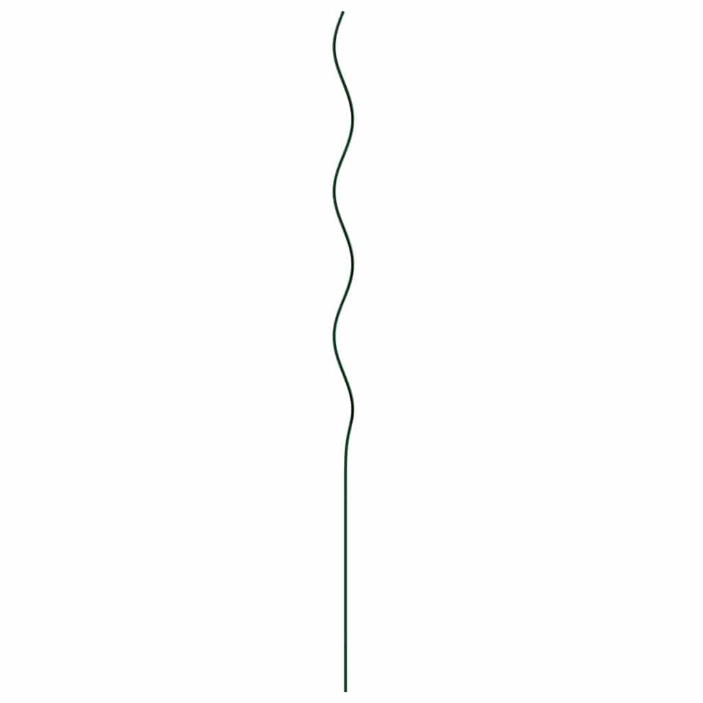 Helloshop26 - Lot de 20 supports de plante spiral minimaliste extérieur 110 x 0.6 x 0.6 cm en acier vert - Image 4
