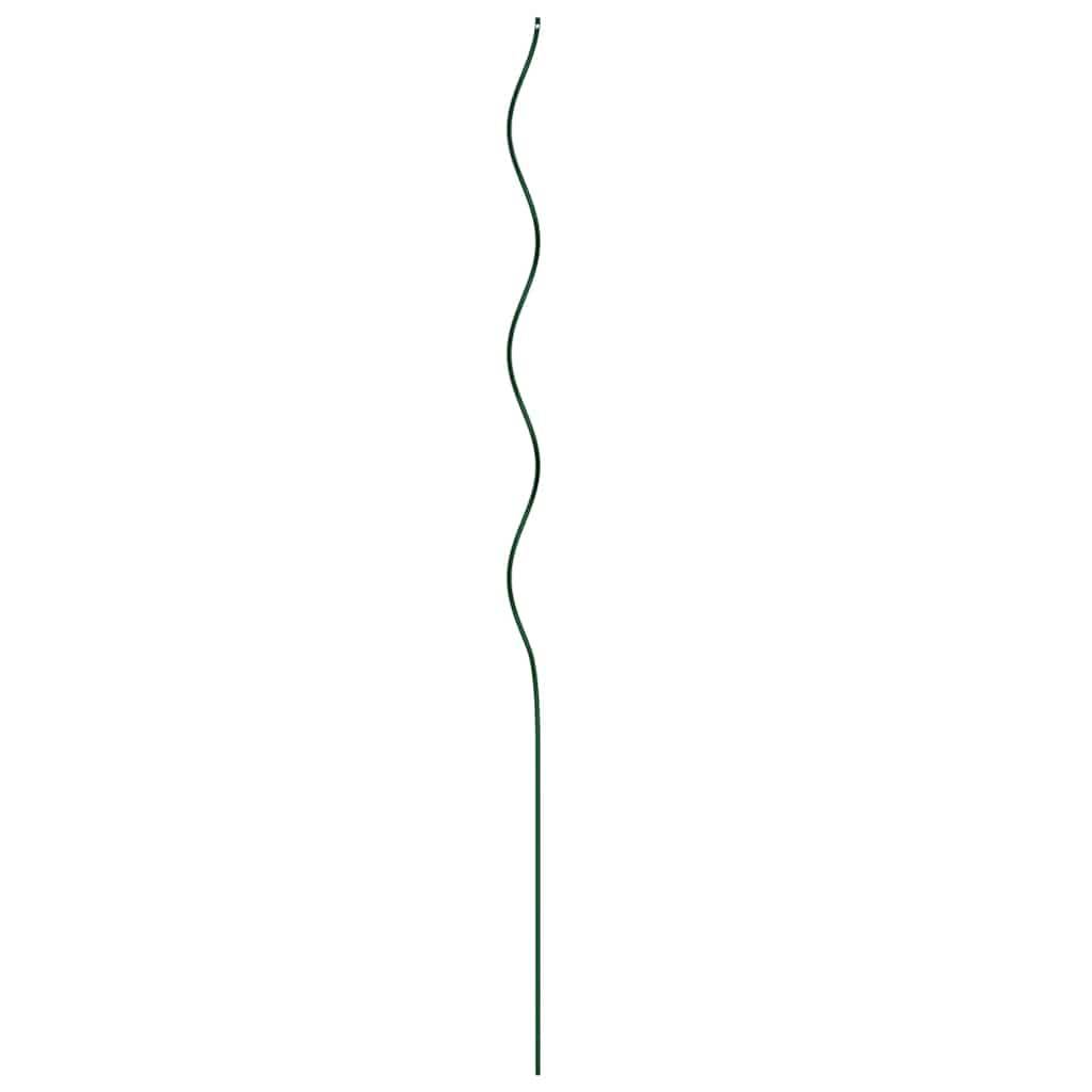 Helloshop26 - Lot de 20 supports de plante spiral minimaliste extérieur 110 x 0.6 x 0.6 cm en acier vert - Image 3