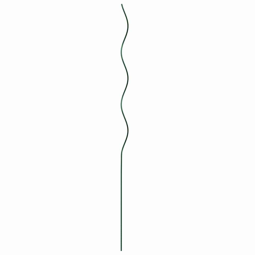 Helloshop26 - Lot de 20 supports de plante spiral minimaliste extérieur 110 x 0.6 x 0.6 cm en acier vert - Image 5