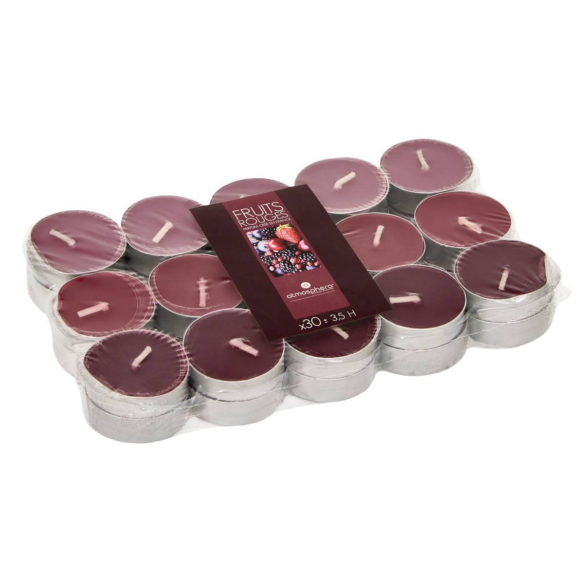 Atmosphera - Lot de 30 bougies parfumées fruits rouges 350g - Atmosphera Créateur d'intérieur - Imagen 2