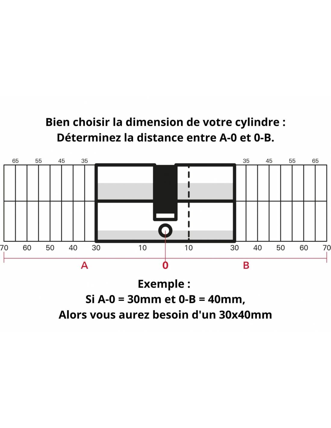 Cylindre SA nickelé 45x50 MV 24252 vis 60 mm THIRARD - 16456 - Imagen 2