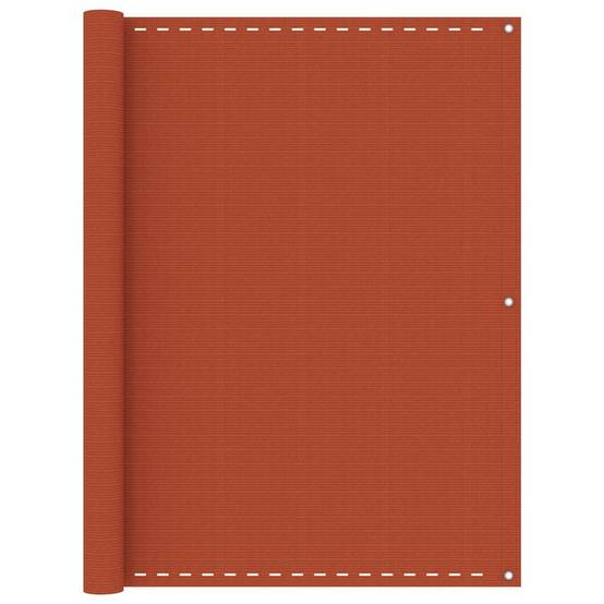 Helloshop26 - Écran de balcon brise pare vue protection confidentialité 120 x 500 cm PEHD orange - Imagen 1