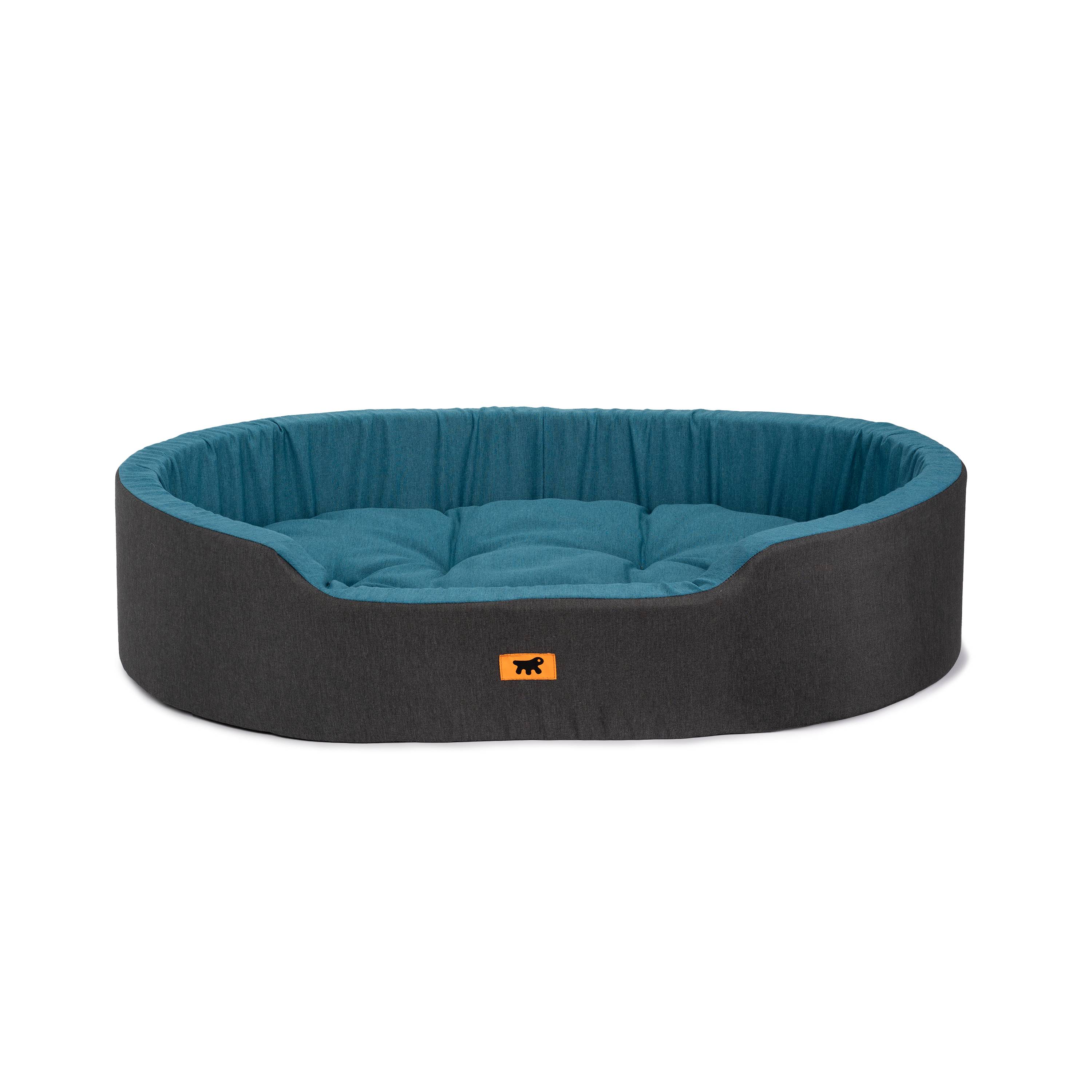 Ferplast - Ferplast Panier Chien Dandy, Coussin Amovible et Lavable, Housse en Coton avec Rembourrage Doux, Grand Lit pour Chien, 110 x 70 x H 23 cm, Bleu - Imagen 1