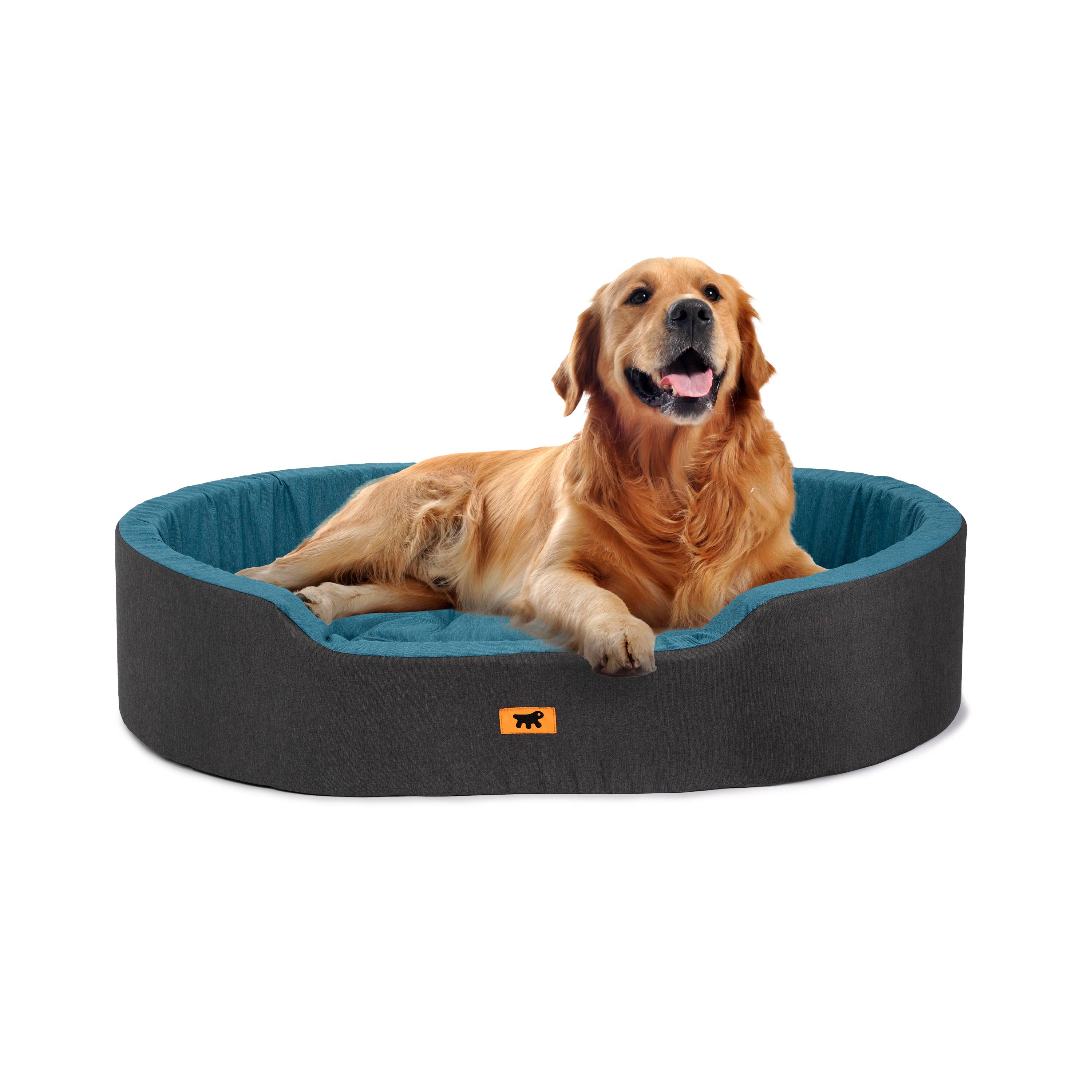 Ferplast - Ferplast Panier Chien Dandy, Coussin Amovible et Lavable, Housse en Coton avec Rembourrage Doux, Grand Lit pour Chien, 110 x 70 x H 23 cm, Bleu - Imagen 4