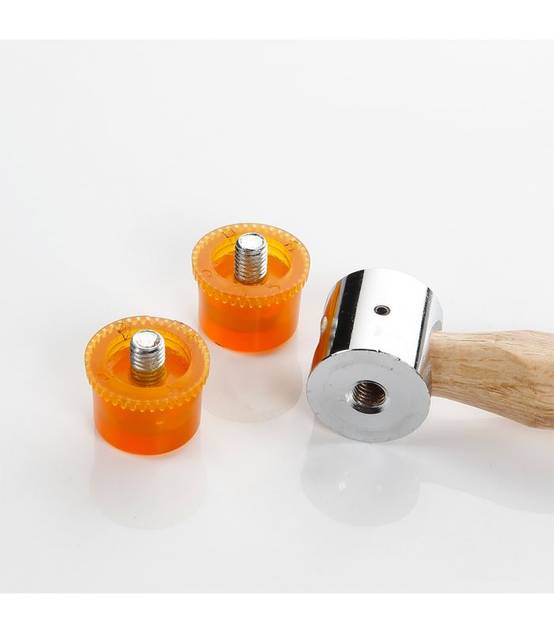 Marteau à embouts pvc 35 mm manche bois alyco orange ALYCO 170176 - Image 2