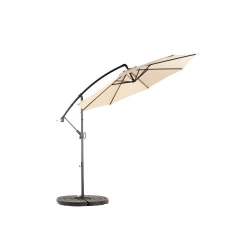ComfortXL - Parasol Déporté 3m Jardin Inclinable Manivelle Structure Acier Kaki - ComfortXL Outdoor Living - Image 7