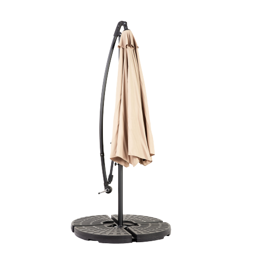 ComfortXL - Parasol Déporté 3m Jardin Inclinable Manivelle Structure Acier Kaki - ComfortXL Outdoor Living - Image 9