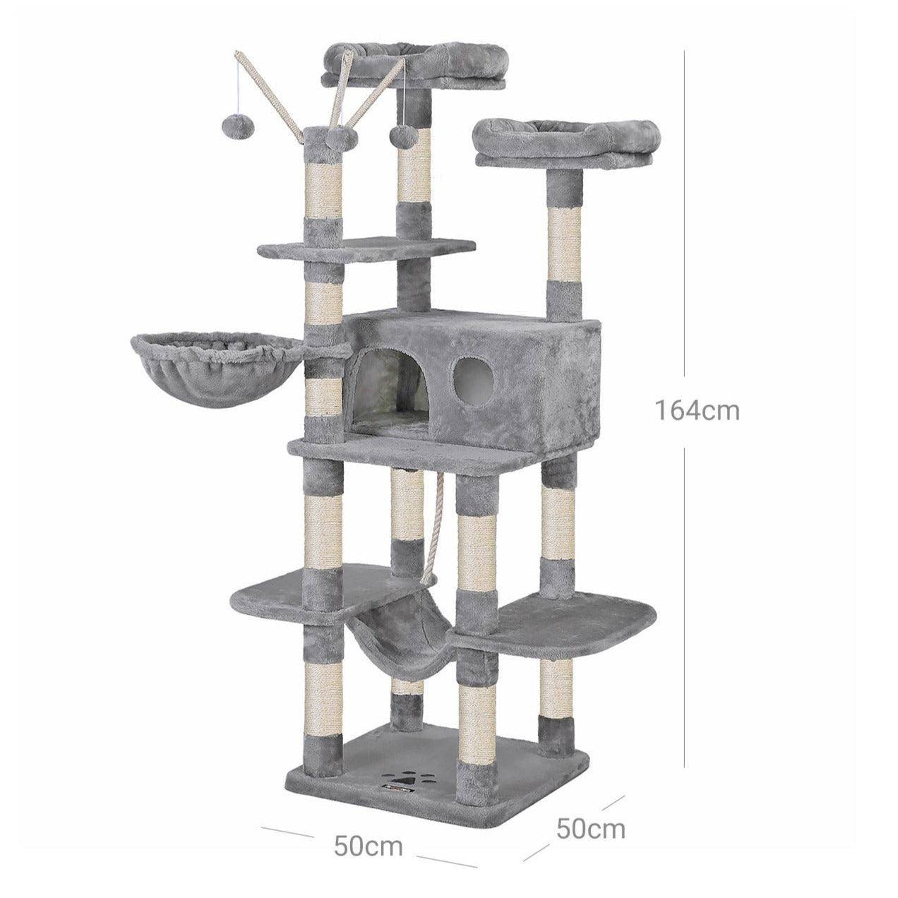 Helloshop26 - Arbre à chat XXL tour de jeux 164 cm gris clair - Imagen 2
