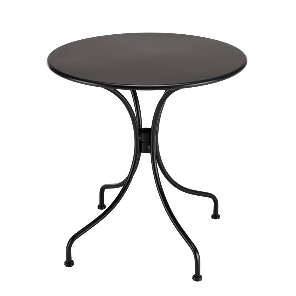 Macabane - VIANNEY - Ensemble de jardin en acier - table diam 70 2 chaises marron - Imagen 4