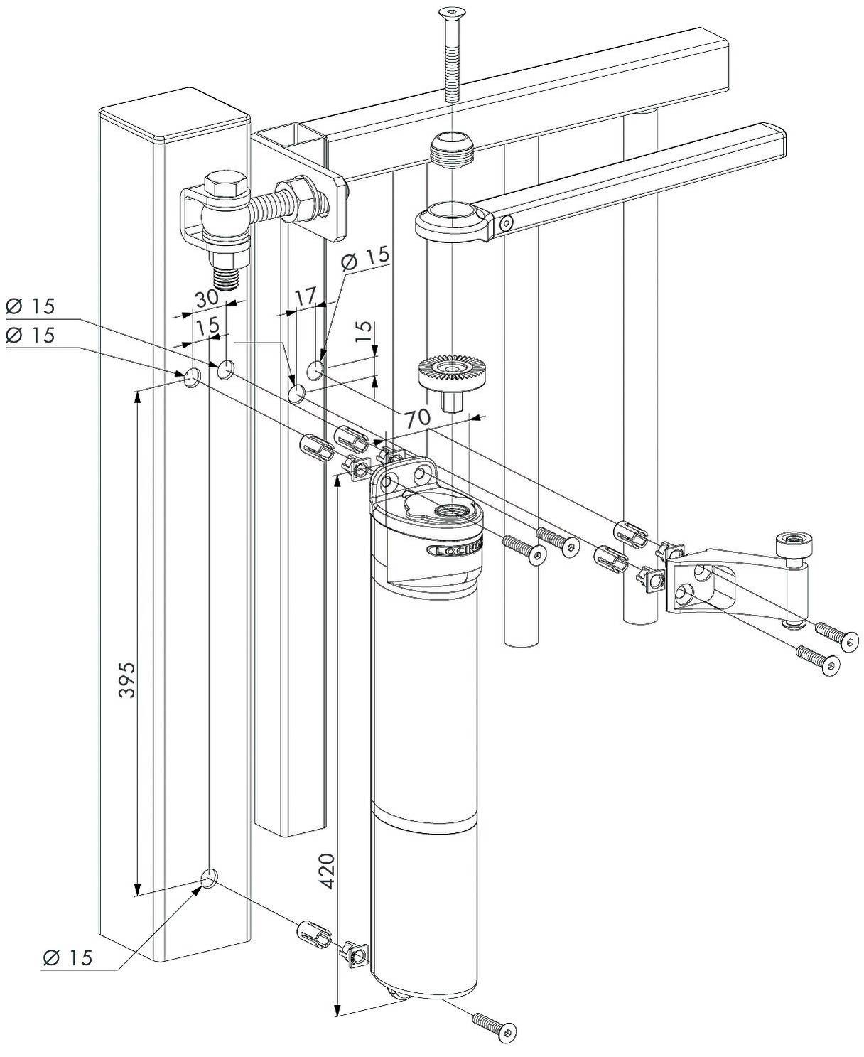 Ferme-porte Inox LOCINOX - VERTICLOSE 2 ZILV - Imagen 2