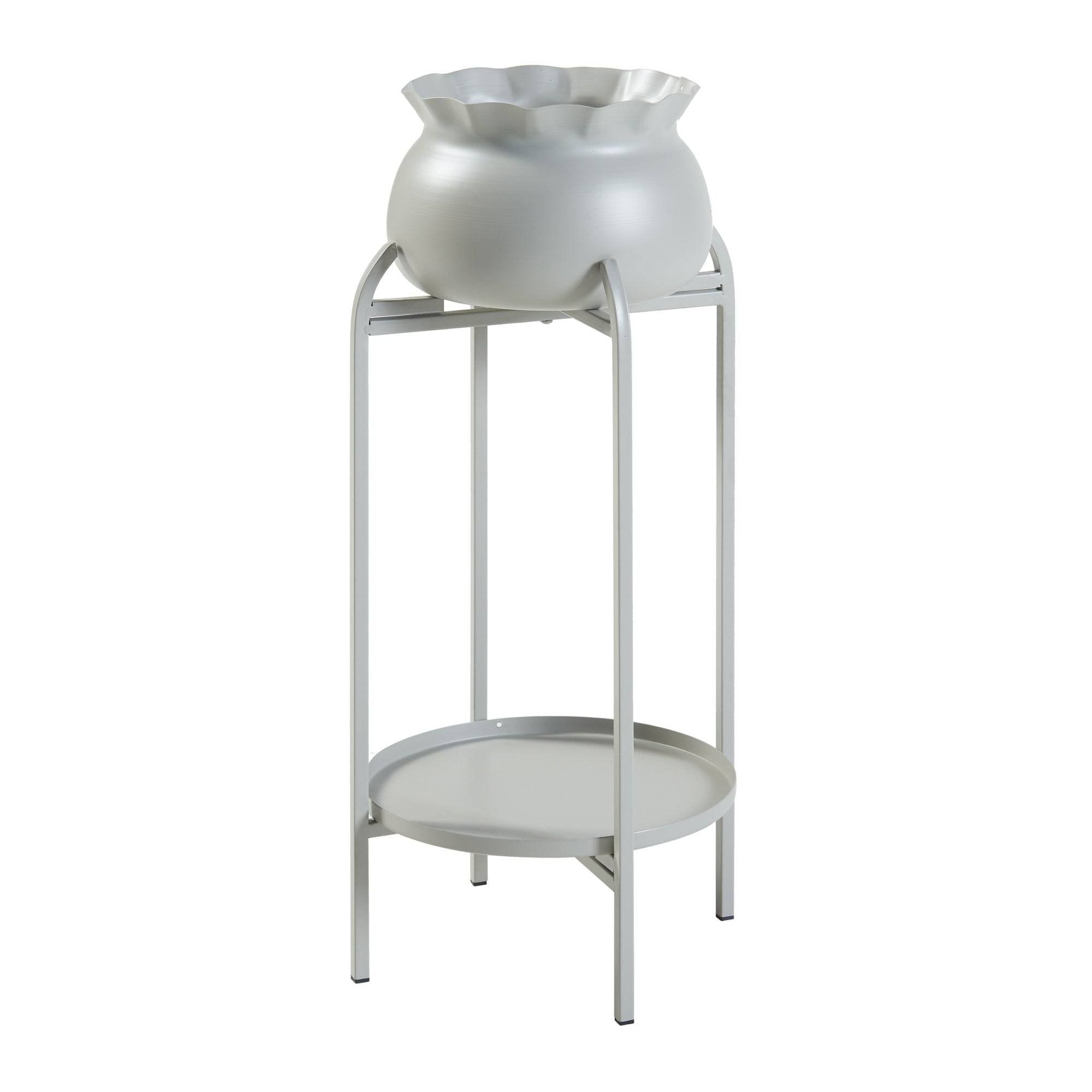 Porte-plantes style intemportel support 81 x 40 x 40 cm beige - Image 1