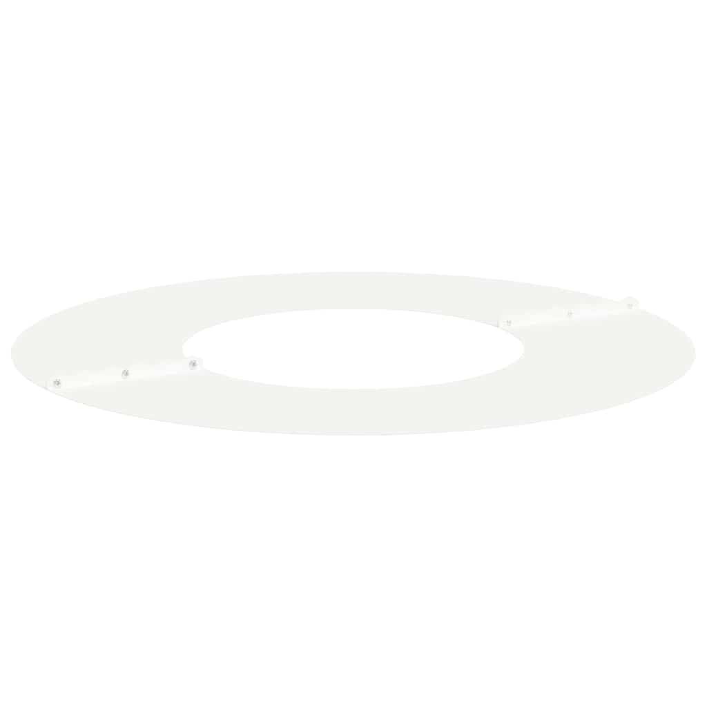 Entourage d'Arbre Plat en Acier pour Jardin Protection Racines et Parterre Ø60 cm Blanc - ComfortXL Outdoor Living - Image 4