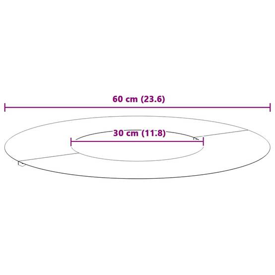 Entourage d'Arbre Plat en Acier pour Jardin Protection Racines et Parterre Ø60 cm Blanc - ComfortXL Outdoor Living - Image 9