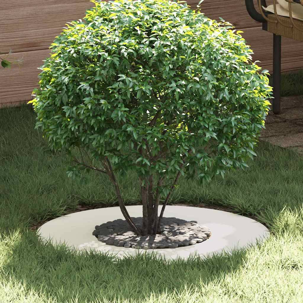 Entourage d'Arbre Plat en Acier pour Jardin Protection Racines et Parterre Ø60 cm Blanc - ComfortXL Outdoor Living - Image 1