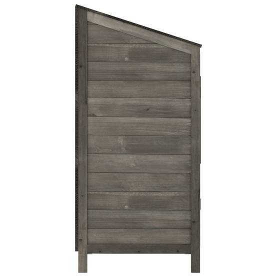 Abri de jardin 0.29m² - Cabane de jardin - Remise de jardin Anthracite 55x52x112 cm Bois de sapin solide MP669 MAISON CHIC - Image 5