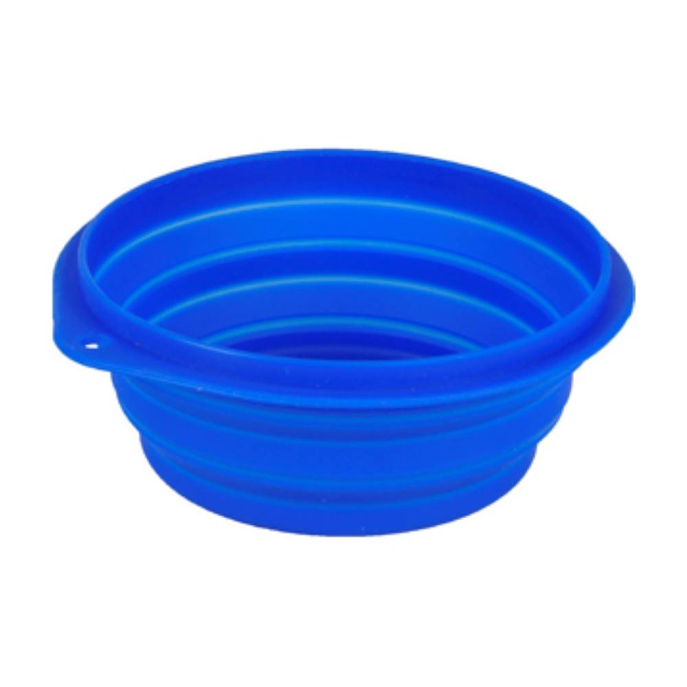 Ecuelle de voyage FALDA bleu pour chien 1 litre ø 18 cm - Image 1