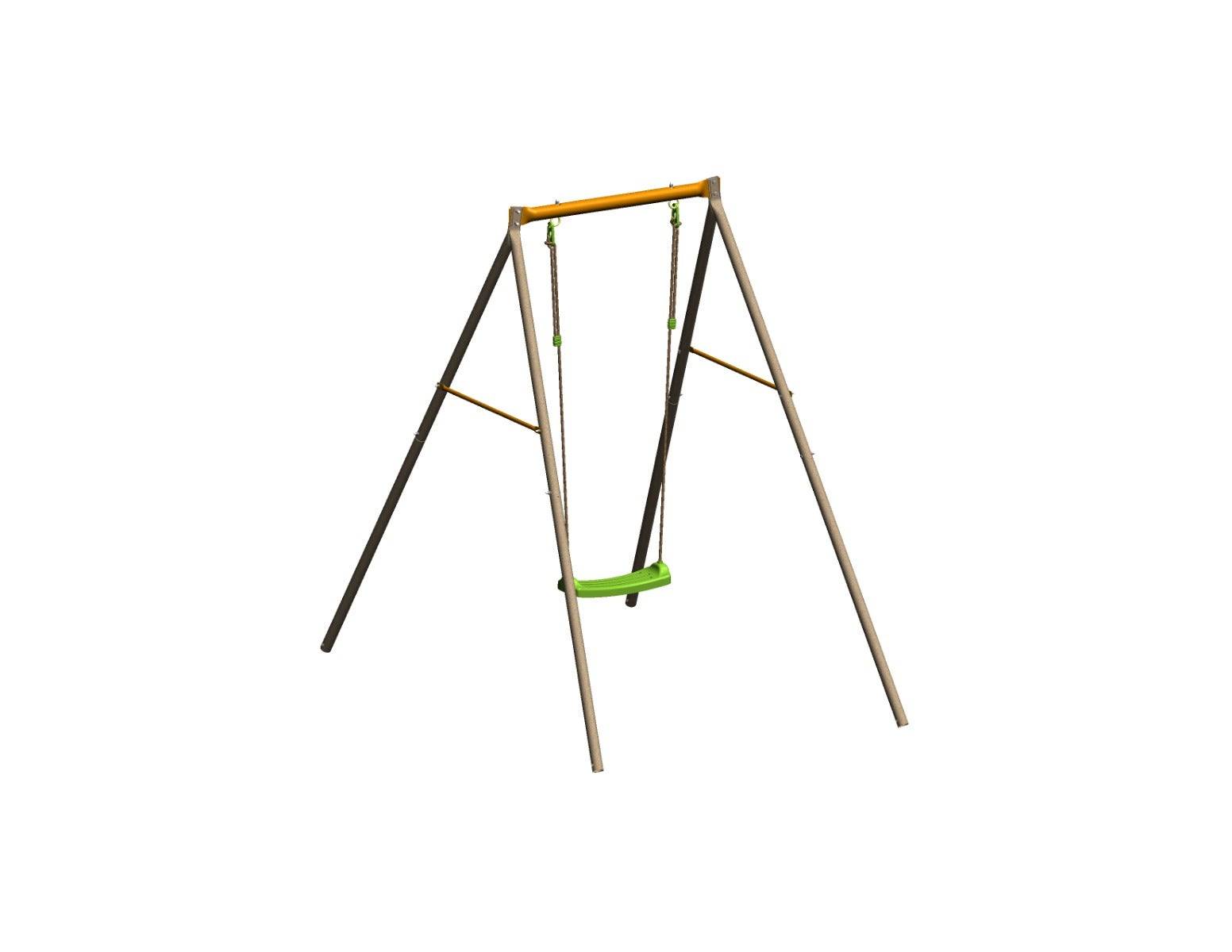 Trigano Jardin - Balancelle métal TRIGANO 1 enfant hauteur 1.90 m avec siège sécurisé pour jeux extérieurs dans votre jardin - Image 3