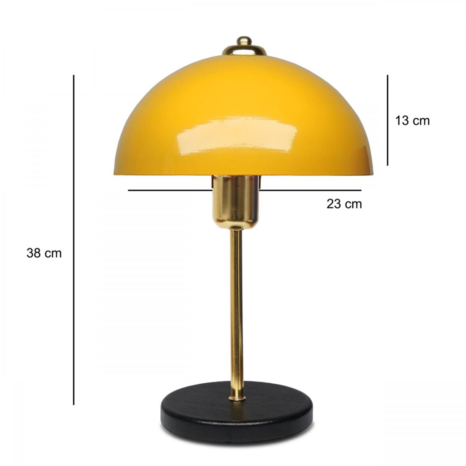 Concept Usine - Lampe de table champignon jaune 38cm EDITH - Image 3