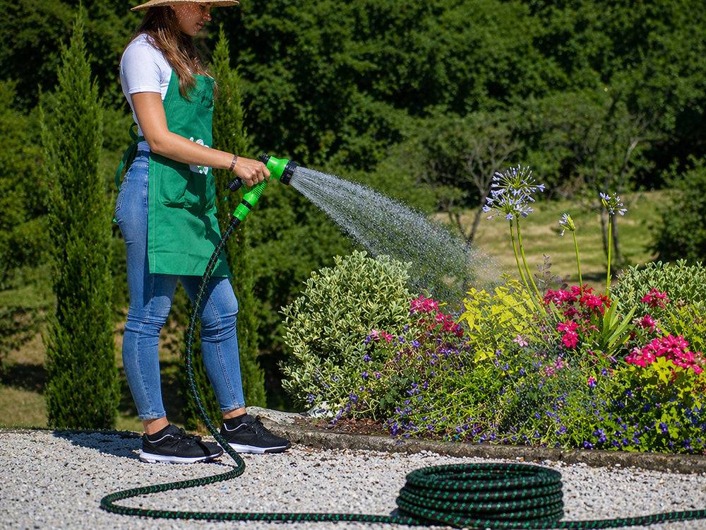 Tuyau d'arrosage flexible et extensible avec pistolet et raccords résistants, 12,5 à 30 m - Image 7