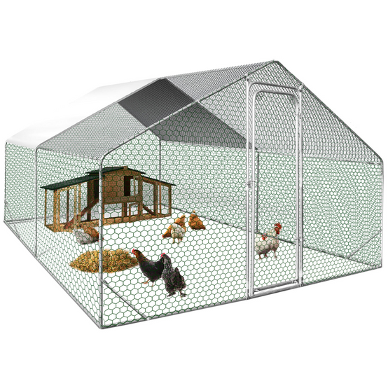 Enclos poulailler extérieur 12 m² - acier galvanisé maille serrée montage facile – Terre Jardin - Image 2