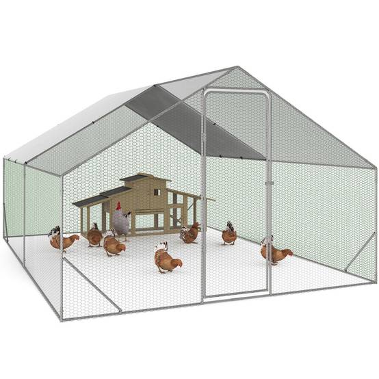 Enclos poulailler extérieur 12 m² - acier galvanisé maille serrée montage facile – Terre Jardin - Image 8