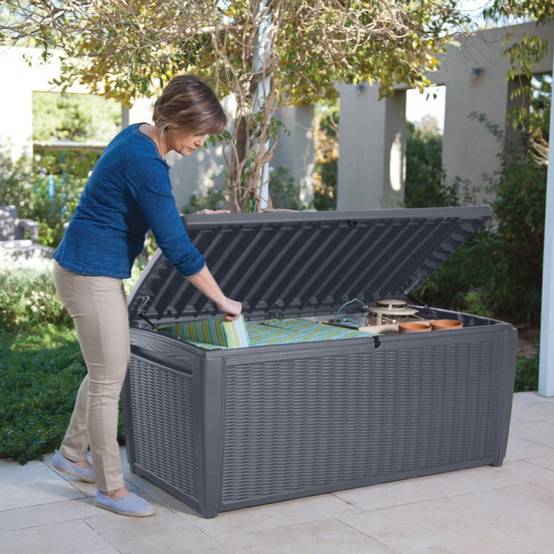 Keter - Coffre de jardin SUMATRA en résine - gris anthracite - 511 litres Keter - Image 3