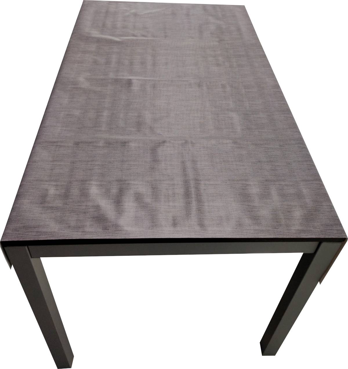 Nappe Composition PVC Base Polyester Anti-taches Gris Lisse Taille 140X250 CM - Imagen 2