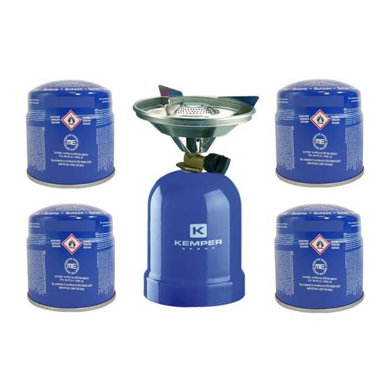 Réchaud à gaz 2200W Coque Acier + 4 cartouches de gaz 190g - Réchaud de camping portable & Léger KEMPER - Imagen 1