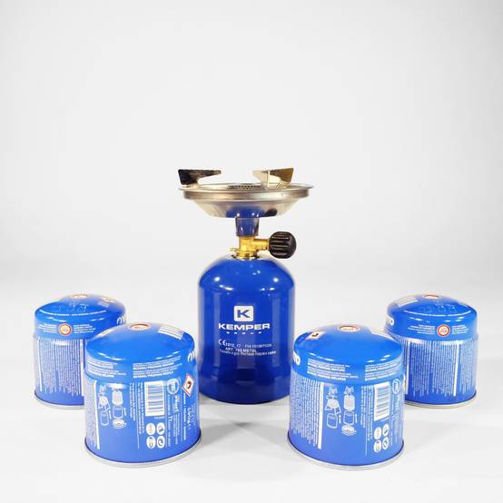 Réchaud à gaz 2200W Coque Acier + 4 cartouches de gaz 190g - Réchaud de camping portable & Léger KEMPER - Imagen 5