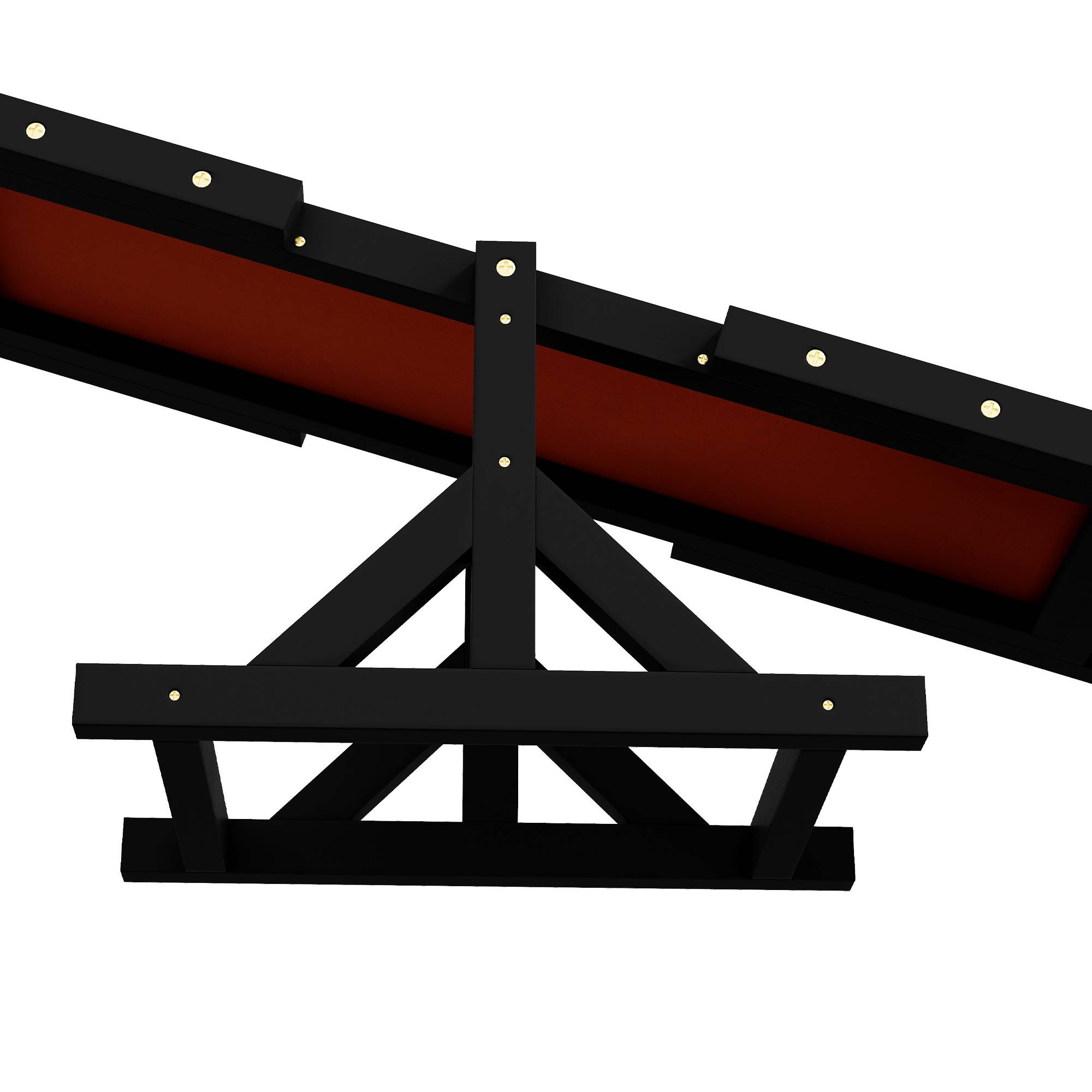 Bascule d'agilité pour chien bois de sapins gris noir 180 x 30 x 30 cm - PANGIVO - Image 10