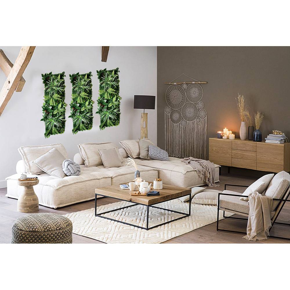 Panneau mural décoratif en plantes artificielles 40x121 cm - Imagen 3