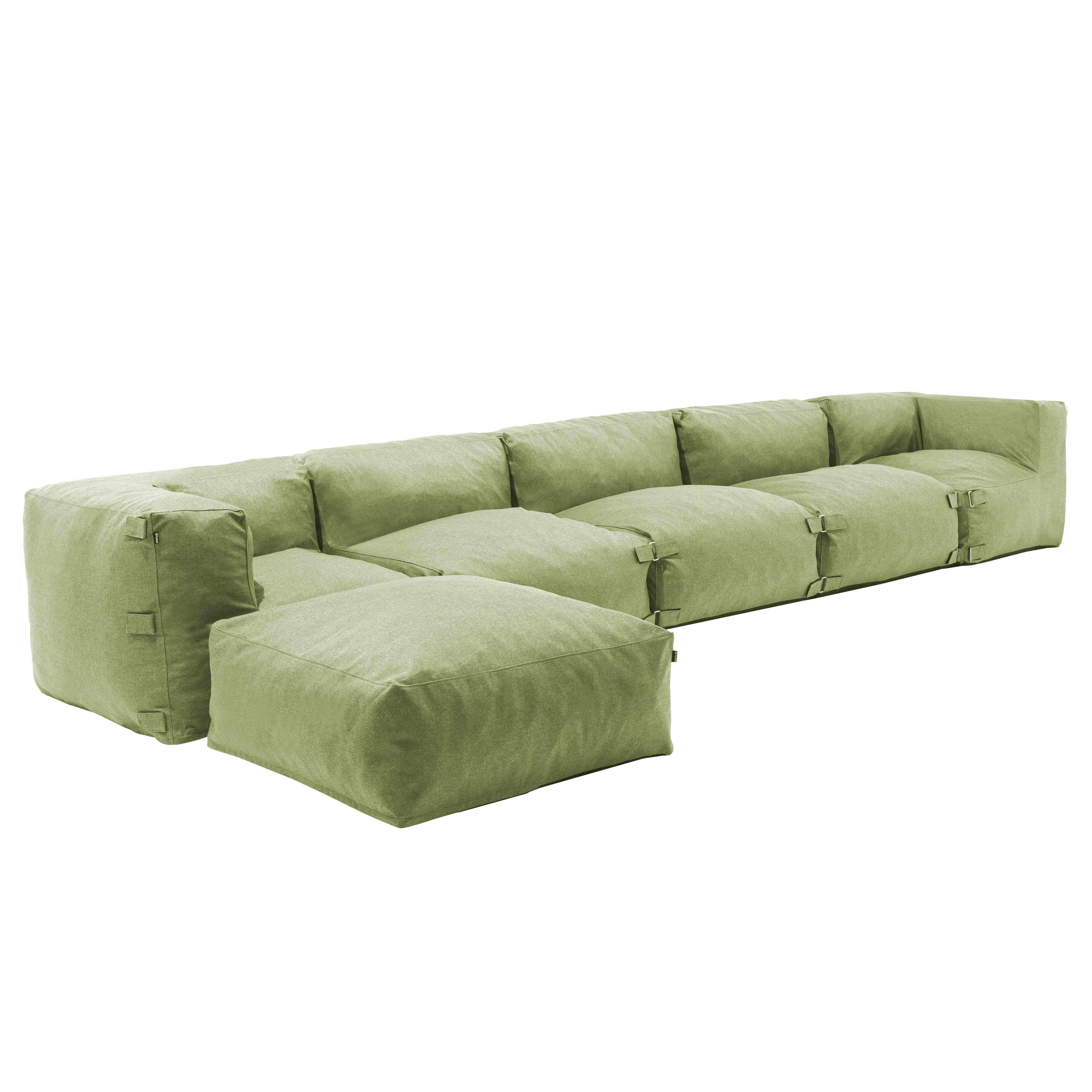 Oviala - Canapé d'angle de jardin modulable 6 places vert cactus Mixi - Oviala - Imagen 2