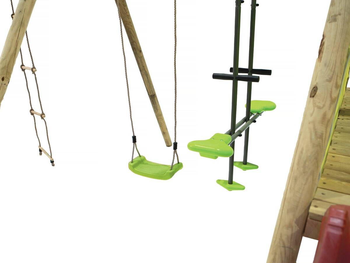 Habitat Et Jardin - Portique Bois "kida" - Avec 1 Toboggan - 1 Balançoire - 1 Face à Face - 1 Nacelle. -habitat Et Jardin - Imagen 3