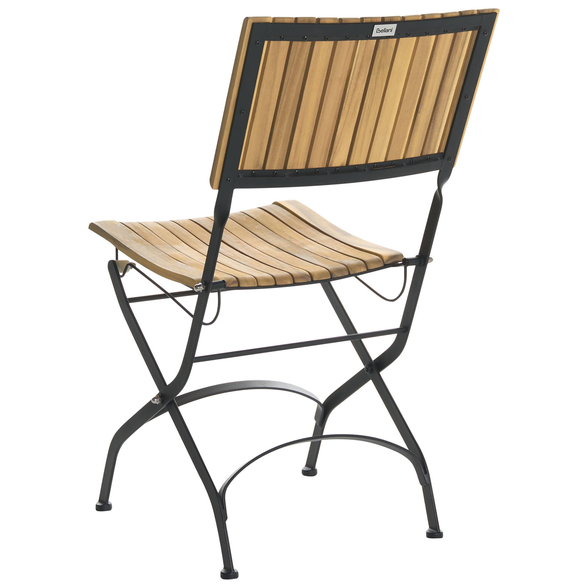 Set de salle à manger, 4 Personnes Acacia Marron clair LASCARI - Beliani - Image 7