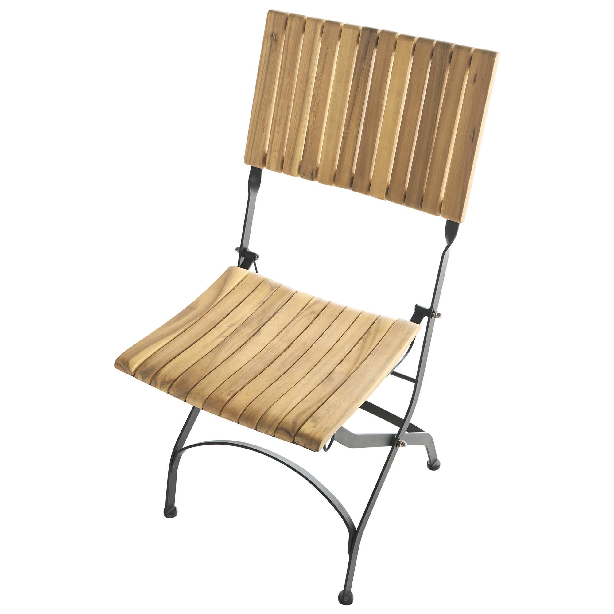 Set de salle à manger, 4 Personnes Acacia Marron clair LASCARI - Beliani - Image 8