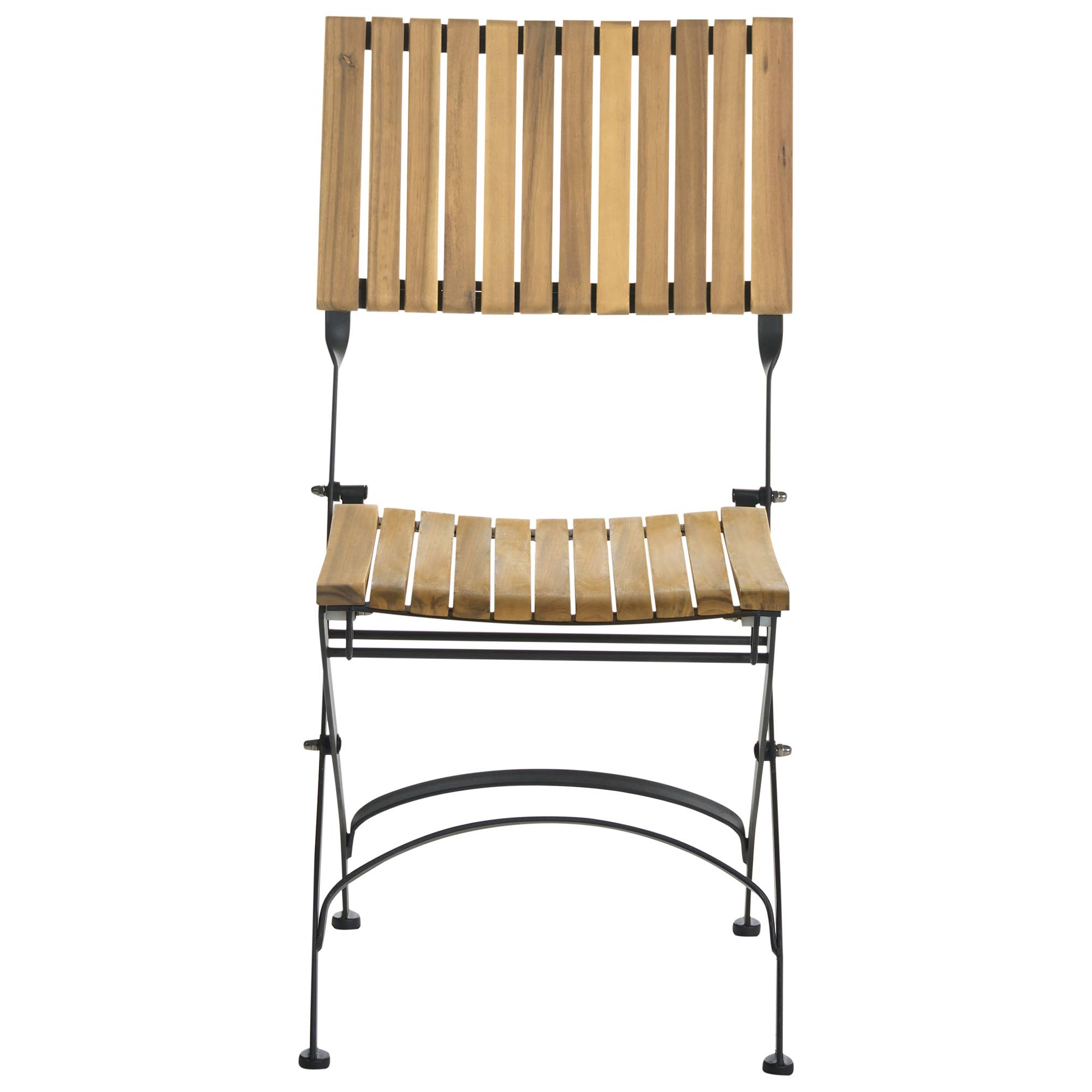 Set de salle à manger, 4 Personnes Acacia Marron clair LASCARI - Beliani - Image 6