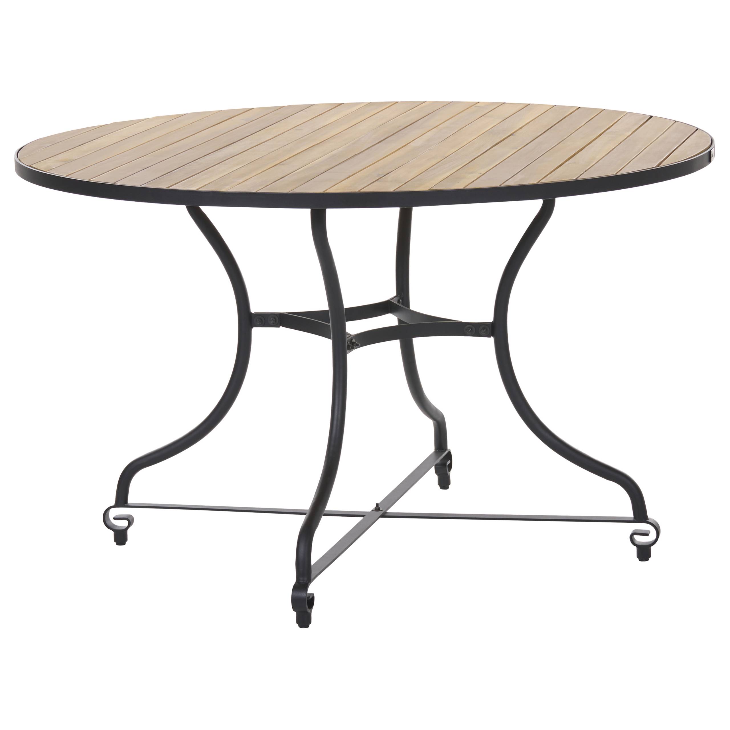Set de salle à manger, 4 Personnes Acacia Marron clair LASCARI - Beliani - Image 3