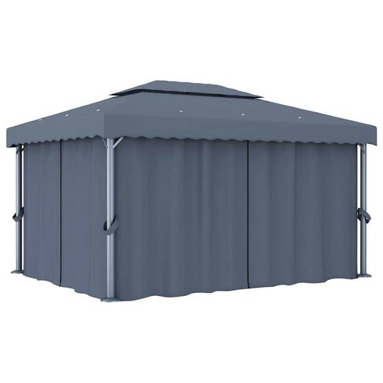 Tonnelle Aluminium Anthracite 4 x 3 x 2.64 m - PANGIVO - Image 1