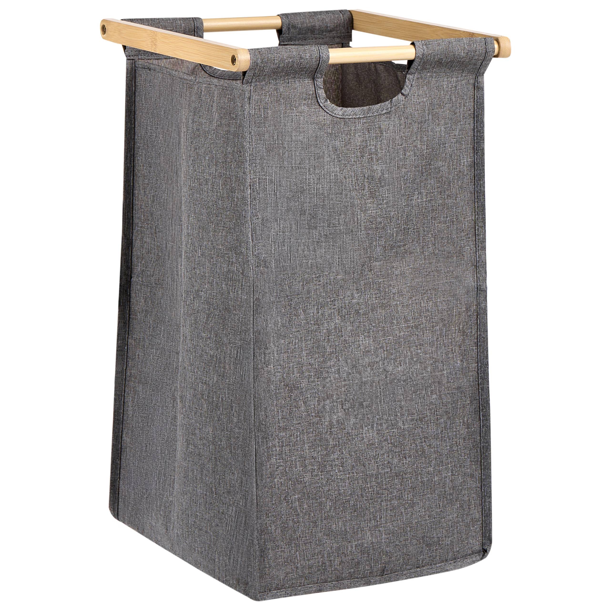 Beliani - Paniers à linge Bambou Marron clair/gris AZUFRERA - 64x33x73- Beliani - Image 8