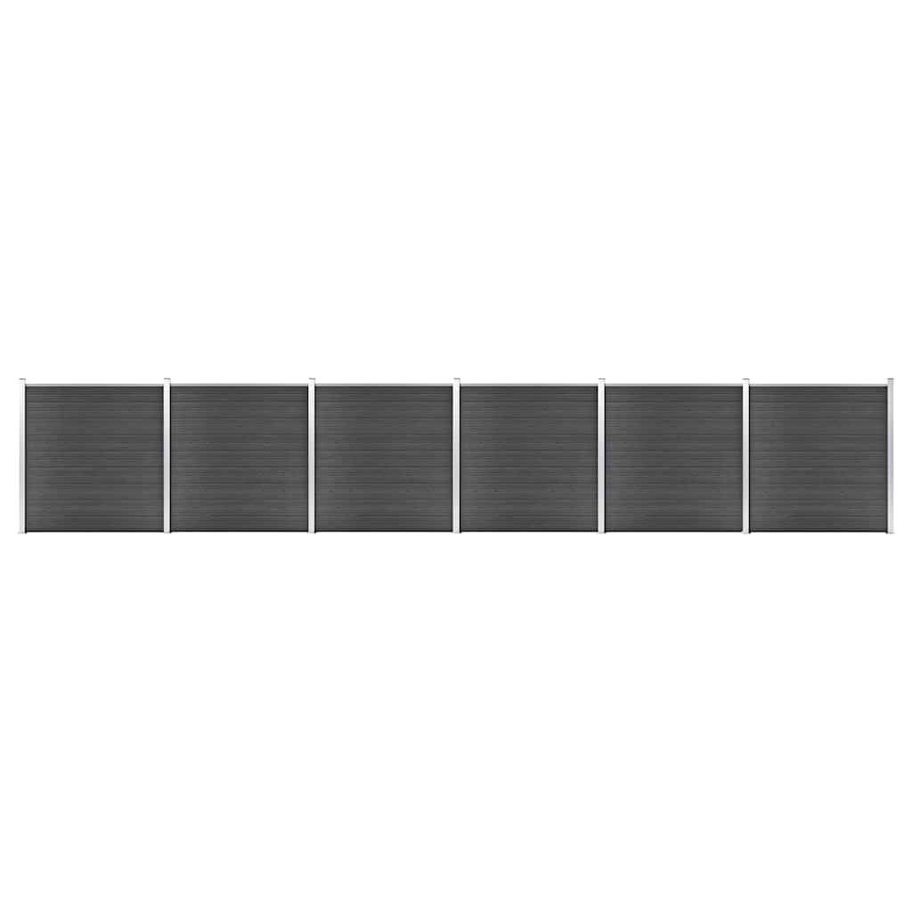 PANGIVO - Panneau de clôture WPC noir 1045 x 186 cm - PANGIVO - Image 1